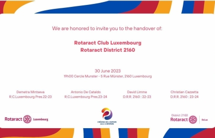 HANDOVER of Rotaract District 2160 and Rotaract Club Luxembourg.